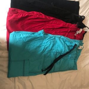 Dickies large, tall women’s scrub pants; 3 pair